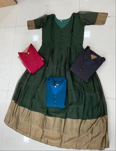 Nouvelle collection Western Golden Boarder Semi Georgette Full Inner avec Full par Royel Export - Product Image 5