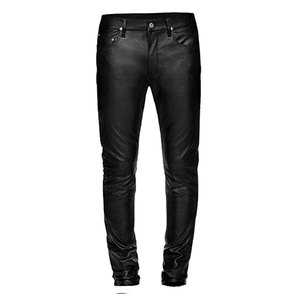 Pantalon pour homme en cuir véritable de couleur unie Formula1 Industries FI-6404, respirant, imperméable, séchage rapide, taille élastique, poids moyen - Product Image 5