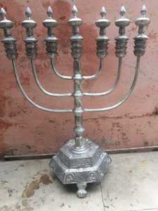 Bougeoir Menorah en aluminium, 10 pièces, vente en gros - Product Image 4
