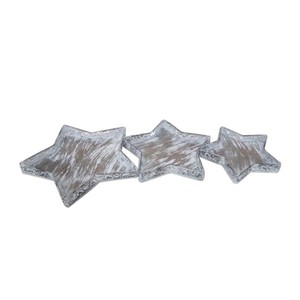 Ensemble de 3 plateaux de Noël en forme d'étoile créatifs, style fantaisie, très vendus, qualité supérieure, plateau de Noël de luxe - Product Image 1