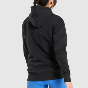 Sudadera Negra con Diseño OEM y Estampado Digital en Colores Vivos para Mujer, Personalizada para Uso Casual, 100% Algodón - Product Image 2