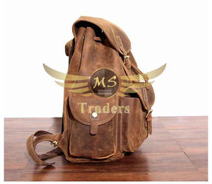 Mochila de equipaje de lujo, bolso de cartera, recién llegado, Vintage, Caballo loco, cuero genuino, hombro unisex, mochila de senderismo al aire libre - Product Image 3