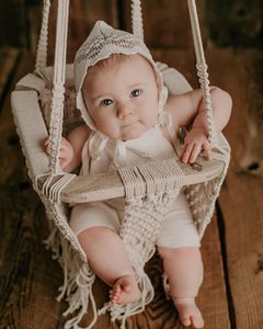 Handmade Macrame <b>Baby</b> Swing Natural Rope <b>Hammock</b> for <b>Baby</b> Macrame Swing Chair for <b>Baby</b> - Product Image 1