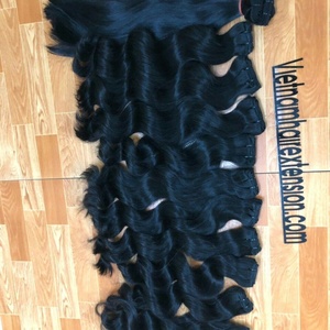 Extensions de cheveux vierges Remy du Vietnam, tissées à la machine, lisses et soyeuses, ondulées - Product Image 2