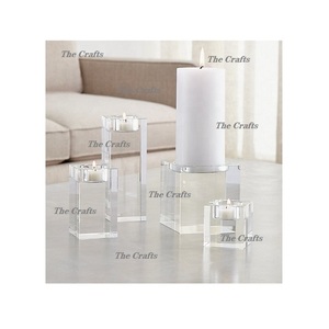 Juego de Tres Portavelas Navideños Acrílicos Hechos a Mano de Diferentes Tamaños para Decoración de Bodas y Hogar - Product Image 5