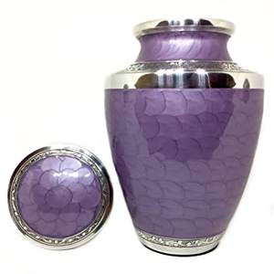 <b>Casted</b> Funeral Ashes Green Colored Enamel Adult <b>Hand</b> Crafted Cremation Funeral Urn at Inexpensive Price - Product Image 5