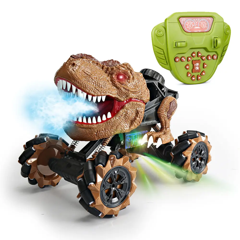 2.4G Simulation Spray Animal Dinosaur RC Drift Cars 1/12 Electrics 4WD Rock-Crawler Climbing Monster Truck Stunt Car
