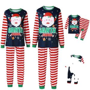 Wholesale <b>Unisex</b> <b>Christmas</b> print suit Family Long sleeved <b>christmas</b> <b>pajamas</b> Sets Sleeping set - Product Image 1