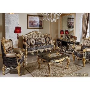 Conjunto de sofás clásicos tallados a mano para sala de estar, conjunto de sofás de lujo, tallado exclusivo para sala de estar - Product Image 1