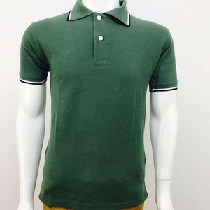 Camiseta de golf informal de manga corta sólida para hombre, camisetas de verano ajustadas de algodón 100% de talla grande - Product Image 2