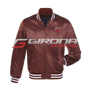 Teamwear Satin Silk Bomber <b>Jacket</b> High Quality <b>Long</b> Sleeves <b>Men</b> Slim Fit Baseball <b>Jacket</b> Bomber Silk Satin Premium <b>Jackets</b> - Product Image 1
