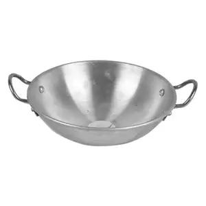 Stainless Steel Kadai  Steel Kadai with Handle - Meyer