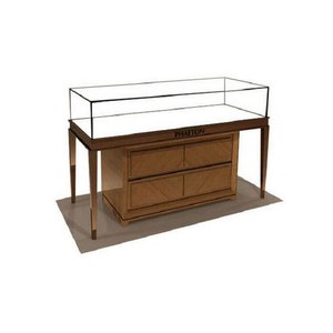 Mostrador <span class=keywords><strong>de</strong></span> Exhibición Moderno <span class=keywords><strong>de</strong></span> Acero Inoxidable y Vidrio <span class=keywords><strong>para</strong></span> Tienda en Centro Comercial - Product Image 1