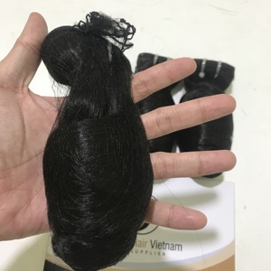 Extensions de cheveux humains de qualité supérieure, prix de gros, cheveux Fumi, tissage bouclé, double trame, provenant du Vietnam - Product Image 4