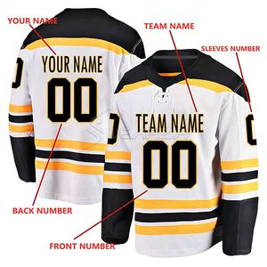 เสื้อเจอร์ซีย์ฮ็อกกี้สำหรับผู้ชายเสื้อเจอร์ซีย์ฮอกกี้ดีไซน์แบบซับลิเมชันออกแบบโลโก้ได้ตามต้องการขนาดใหญ่น้ำหนักเบาสำหรับทีมงานมืออาชีพ - Product Image 2