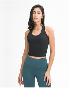 Top corto sin mangas 100% poliéster para mujer |   Camiseta sin mangas para mujer Fitness Ladies - Product Image 6