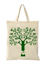Bolso de compras de lona de algodón ecológico, asa larga plegable reutilizable, serigrafía, logotipo personalizable al por mayor - Product Image 2