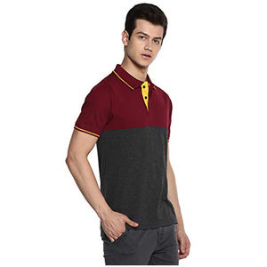 Camiseta personalizada de manga de contraste de alta calidad, Polo a rayas de bajo pedido, camiseta de exportación, Polo transpirable - Product Image 4