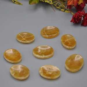 Citrine Calcite Worry Pierre Cristal De Quartz Naturel Sculpté Fée Feng Shui Chakra Motif De Guérison Pierre Précieuse Polie Pierre De Pouce - Product Image 3