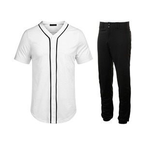 Camiseta de béisbol de poliéster personalizada al por mayor OEM, ropa deportiva Lisa transpirable para hombre, opción de talla grande, conjunto de diseño propio - Product Image 1