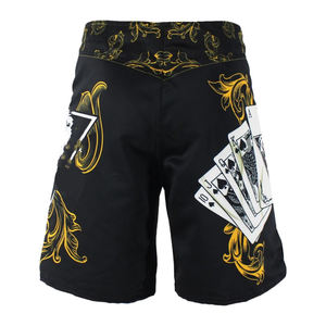 Pantalones cortos de boxeo de Guerrero amarillo para hombre para Fitness Muay Thai MMA-Ropa de artes marciales - Product Image 1