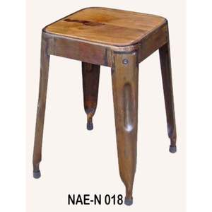 Meubles de salon pouf en tissu industriel et vintage de style antique tabouret réglable ferme - Product Image 1