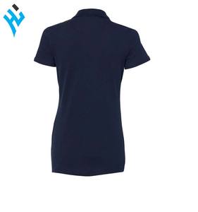 2025 nuevo diseño 100% algodón Color sólido tela suave bordado Diseño de secado rápido con botón para mujer Polo camisa - Product Image 2