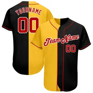 Maillot de baseball bicolore de bonne qualité Meilleures ventes Design personnalisé Maillot de baseball multicolore Maillots de l'équipe de baseball