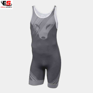 Logo personnalisé de haute qualité pour hommes Gym Wrestling Singlet Nylon Spandex Tissu disponible à la vente - Product Image 2