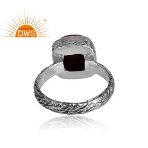 แหวนพลอยปะการังสเตอร์ลิงทำจากเงินธรรมชาติสำหรับผู้หญิงเป็นของขวัญสำหรับผู้หญิงได้รับความนิยม925ออกซิไดซ์ - Product Image 4