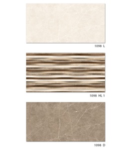 30x60cm กระเบื้องเซรามิกเคลือบเงาดีไซน์3D สำหรับตกแต่งสีน้ำตาล - Product Image 3