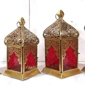 Linterna geométrica decorativa de alta calidad, candelabro de Metal y vidrio, precio al por mayor, para decoración y Navidad - Product Image 1