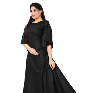 Vêtements de fête les plus attrayants Robe longue en rayonne de coton pour femmes indiennes Readymade Low Price Wholesale Surat. Vêtement - Product Image 1