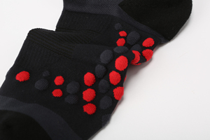 Black 3D pattern athletic compression <b>socks</b> <b>Grip</b> <b>socks</b> for sports Sweat absorbent running <b>socks</b> Breathable hiking <b>socks</b> - Product Image 3