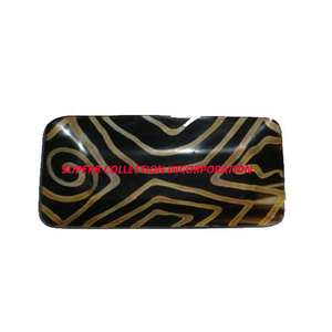 Gold Embossed Horn Serving Decorative Tray Handmade OEm Factory Sale - Product Image 2