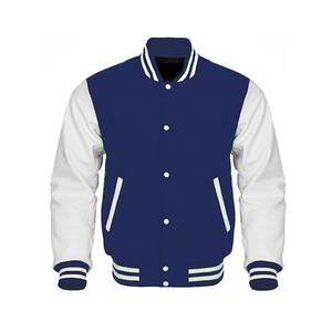 Hombres Letterman chaqueta de color negro Stand Collar con logotipo personalizado para la venta - Product Image 6