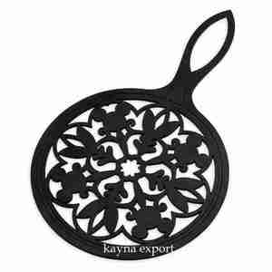 Unique Design <b>Trivet</b> for Home Black Sturdy Finished <b>Metal</b> <b>Trivet</b> for Home Kitchen and Hotels Use Affordable and Long Lasting Use - Product Image 1