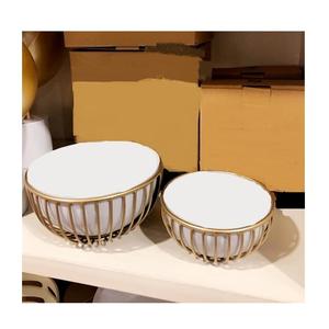 Ensemble de 3 bol à chocolats en métal de grande qualité bol à aliments décoratif de taille personnalisée pour fournisseur en gros - Product Image 2