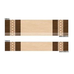 Jaune et brun couleur en bois mat escalier étape riser en céramique tuiles S-300x1200mm, R-200x1200mm - Product Image 4