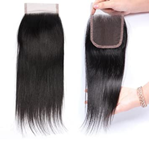 Vente en gros 2022 Offre Spéciale 18 pouces 4x4 fermeture de cheveux humains vierges caractéristiques bouclées naturelles os droit Vietnam tressage brut - Product Image 3