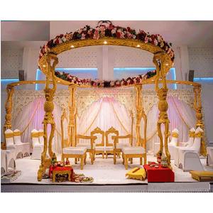 งานแต่งงานธีมวินเทจ อิชานี มันดาป สหราชอาณาจักร อาวารี มันดาป สำหรับงานแต่งงานแบบเอเชียและอินเดีย งานแกะสลักไม้คุณภาพพรีเมียม อเมริกา - Product Image 1