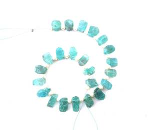 ชุดอัญมณีอะพาไทต์สีน้ำเงินธรรมชาติ 23 ชิ้น ผลิตจากโรงงาน ไม่ผ่านการบำบัดและขัดเงา สำหรับทำเครื่องประดับ ขายส่ง - Product Image 2