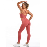 Conjunto de Yoga Elegante y de Alto Rendimiento para Mujer, Exportador OEM, Spandex/Poliéster 320g, Elástico en Cuatro Direcciones, Secado Rápido, Antibacteriano
