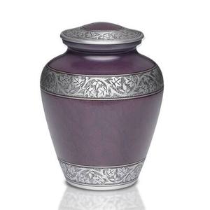 Urna de cremación marrón clásica elegante de 200 libras, diseño de Metal grabado para columbario de nicho o suministros funerarios de entierro - Product Image 5