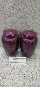Urne funéraire en aluminium violet Brassworld Fournitures funéraires de l'Inde - Product Image 4