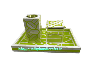 Vente flash : Coffret en os, artisanat de qualité, encens indien, incrustation d'os, brûleur à bakhoor, plateau vert, Mubkhar arabe, Oud, usage religieux - Product Image 1