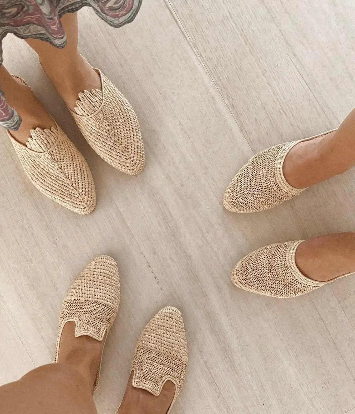 Shoes Raffia Flats Handmade Moroccan Mule Summer Women Babouch Ballet Natural Woven New Loafers