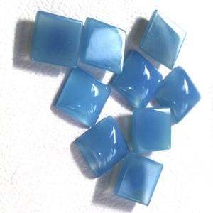 อัญมณีบำบัดหลวมทรงสี่เหลี่ยมคาลซิโดนีธรรมชาติขนาด12มม. - Product Image 2