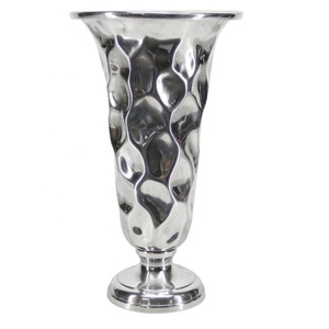 <b>Vase</b> in Polished Aluminum Wholesale High Quality Bulk Quantity <b>Vintage</b> Unique Moder Usage Decoration Wedding Home Party - Product Image 1