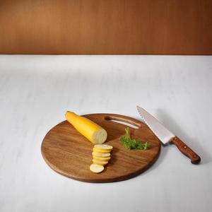 Planche à découper en bois massif, vaisselle écologique bois de cuisine, couleur bois foncé pour bois naturel et poli - Product Image 4